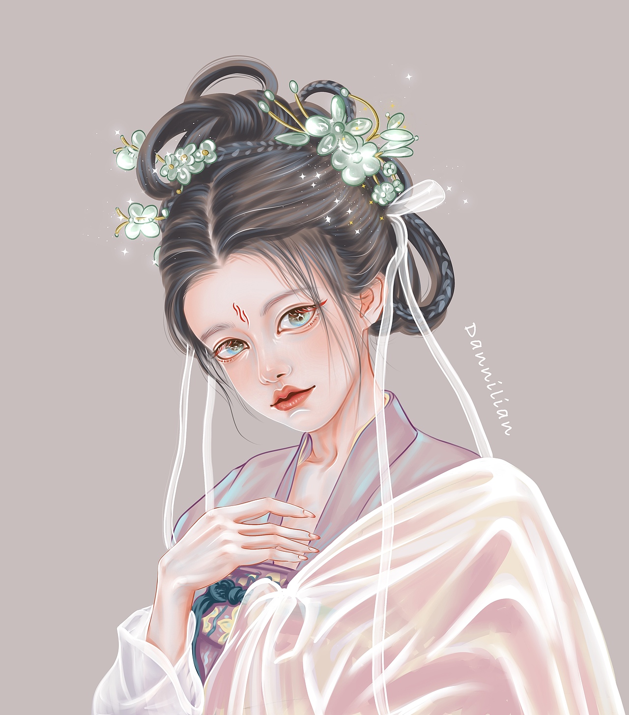 发一组古风人物插画系列