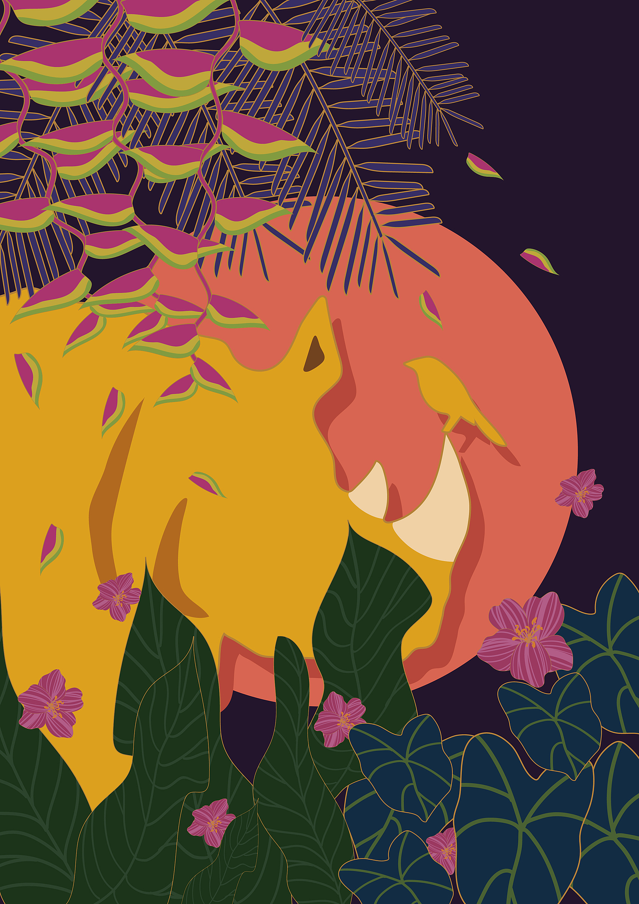 躲猫猫之热带系列（图ZMjEzOTQxNjg4） - 创作习作 - 站酷设计师馒头馅儿原创素材 - 站酷ZCOOL