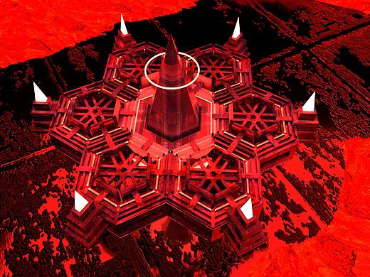 科幻城堡 OC渲染+C4D建模