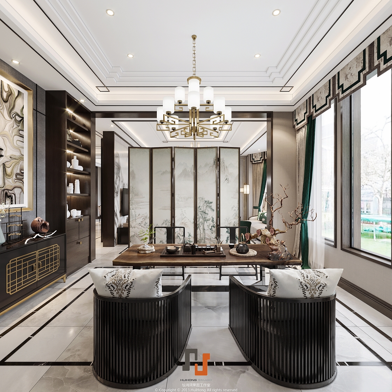 一整套别墅方案效果图