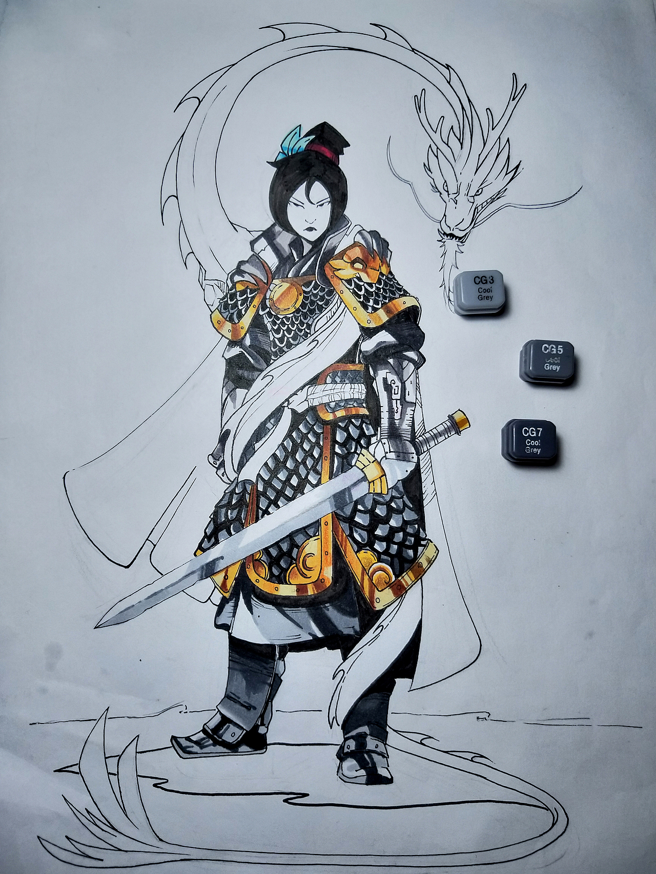 ｜ 马克笔绘画步骤（图ZMTQzNzQ2MTc2） - 创作习作 - 站酷设计师我就是个画渣原创素材 - 站酷ZCOOL
