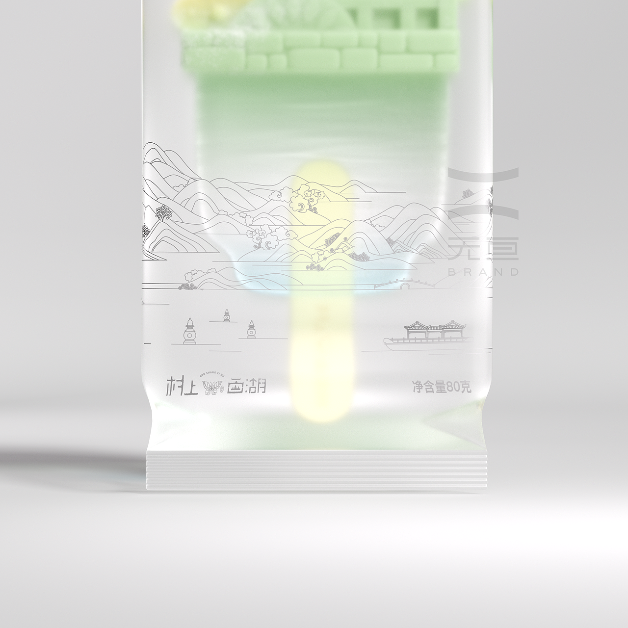 三维技术成就的“西湖十景”茶味文创雪糕产品全案设计