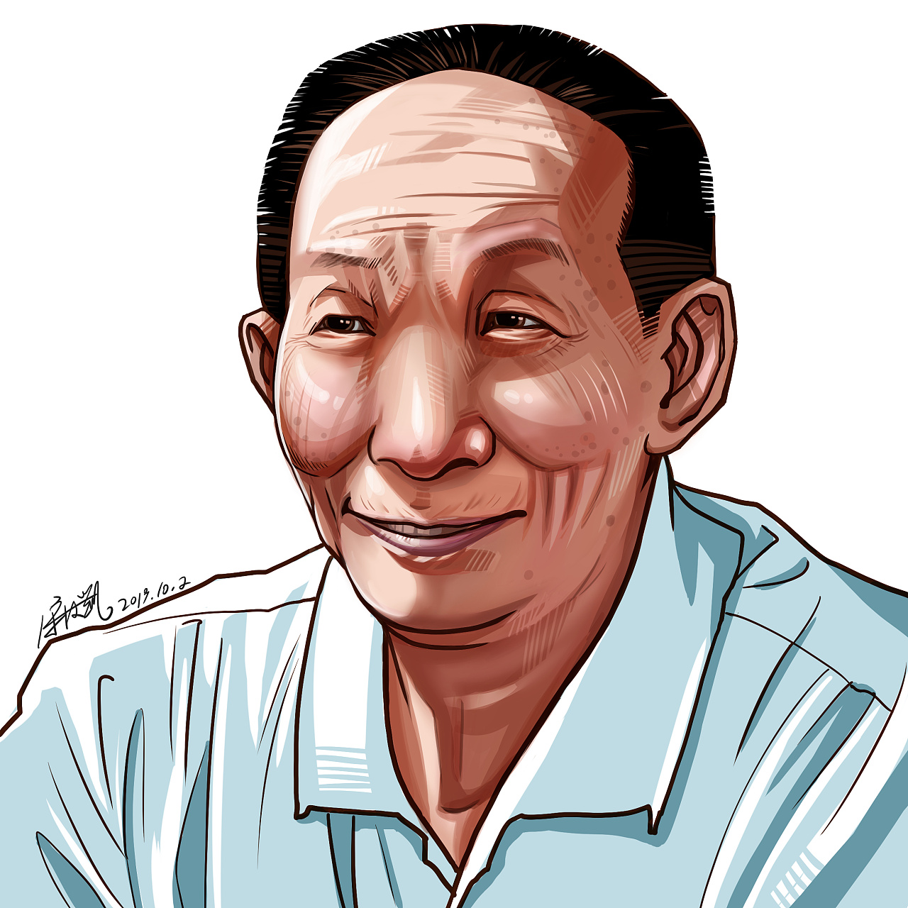 功勋袁隆平画像