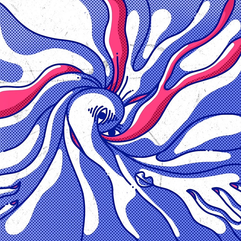 四宫格插画《皮肤》