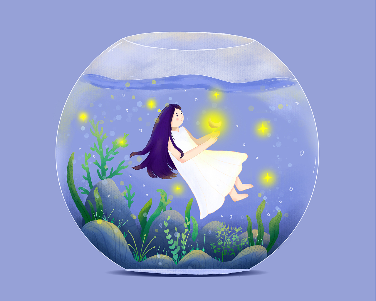 闪闪发亮的小月亮（图ZMjQ3NjcxNTgw） - 创作习作 - 站酷设计师博肖君原创素材 - 站酷ZCOOL