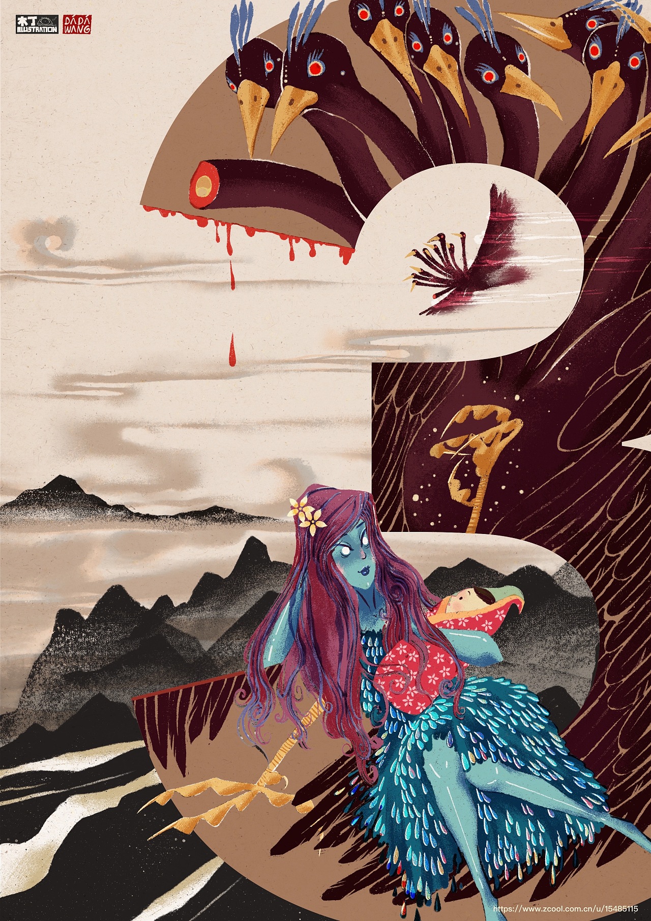 数字大电影之东方传说创世篇|插画|商业插画|九山dada - 原创作品