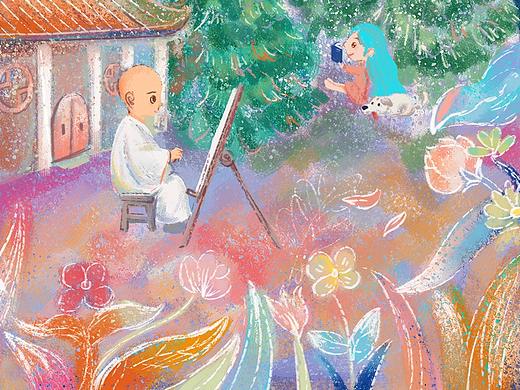 唯美插畫（個(gè)人主頁-ZNTA4MzI2MjQ=） - 商業(yè)插畫 - 站酷設(shè)計(jì)師小九窩設(shè)計(jì)原創(chuàng)素材 - 站酷ZCOOL