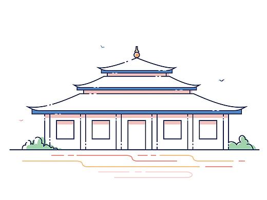 五十六民族之特色建筑图标五