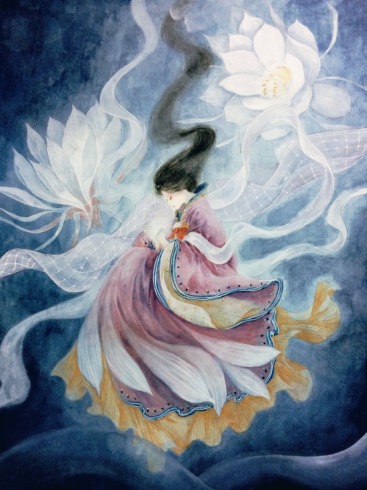 昙花一现（图ZODcyNTQzMTY=） - 商业插画 - 站酷设计师鹿溟山原创素材 - 站酷ZCOOL