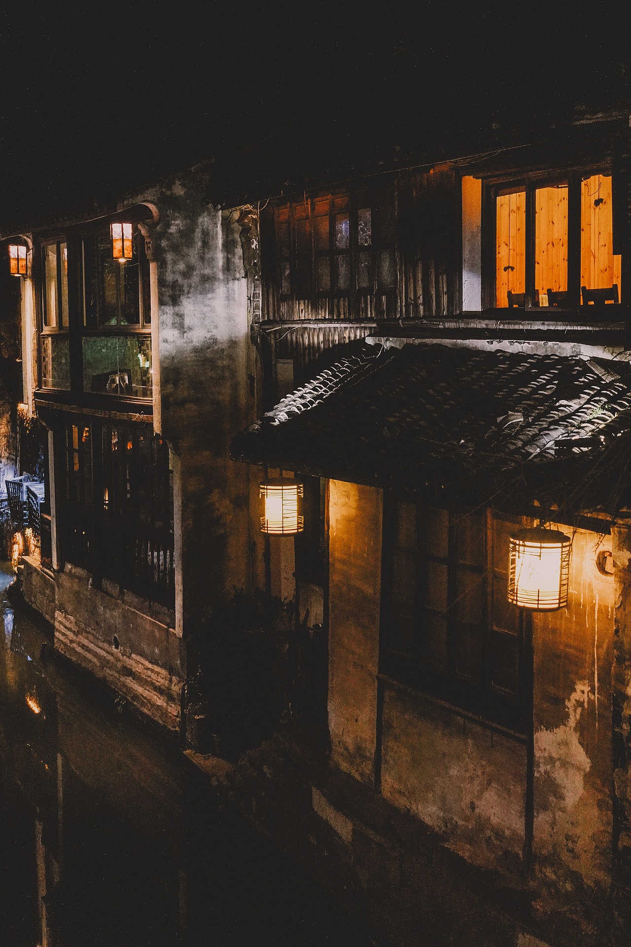 2021周庄古镇夜景