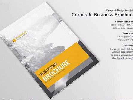 橙色简约企业画册模板