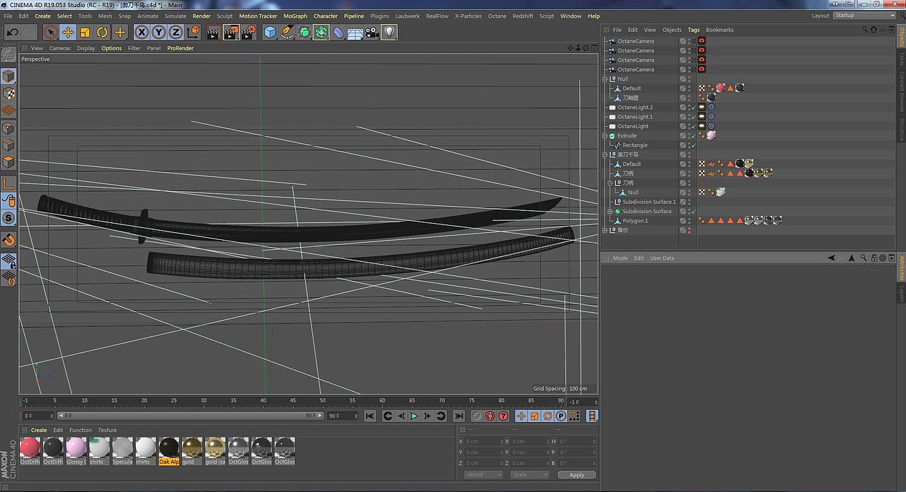 日本刀 建模渲染（御刀千鸟）（图ZMTEwNDI2NjIw） - 其他三维 - 站酷设计师最后之歌原创素材 - 站酷ZCOOL