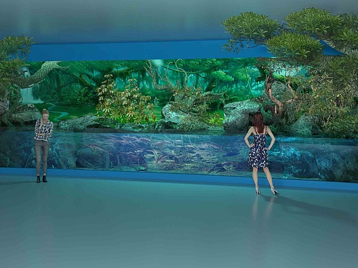 海洋馆鱼缸鱼池景观效果设计