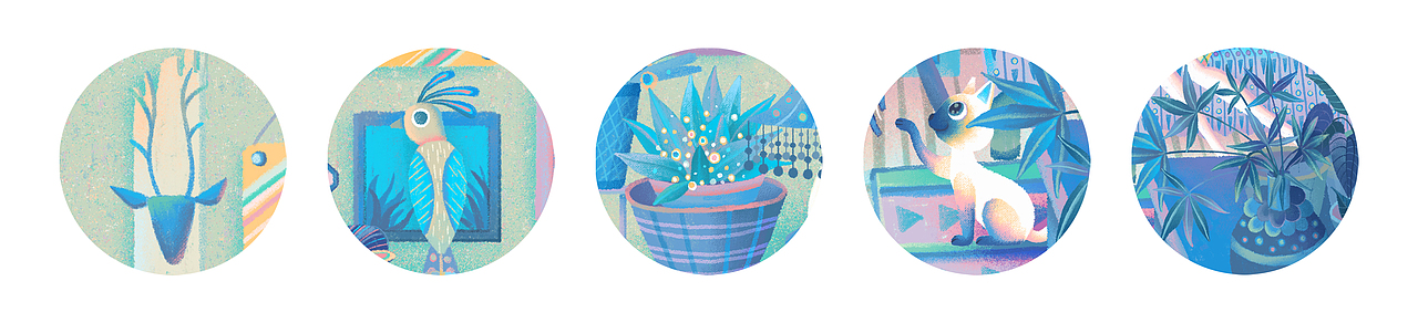 室内小场景系列（图ZMjcwODIzODA0） - 商业插画 - 站酷设计师泡椒喵喵喵原创素材 - 站酷ZCOOL