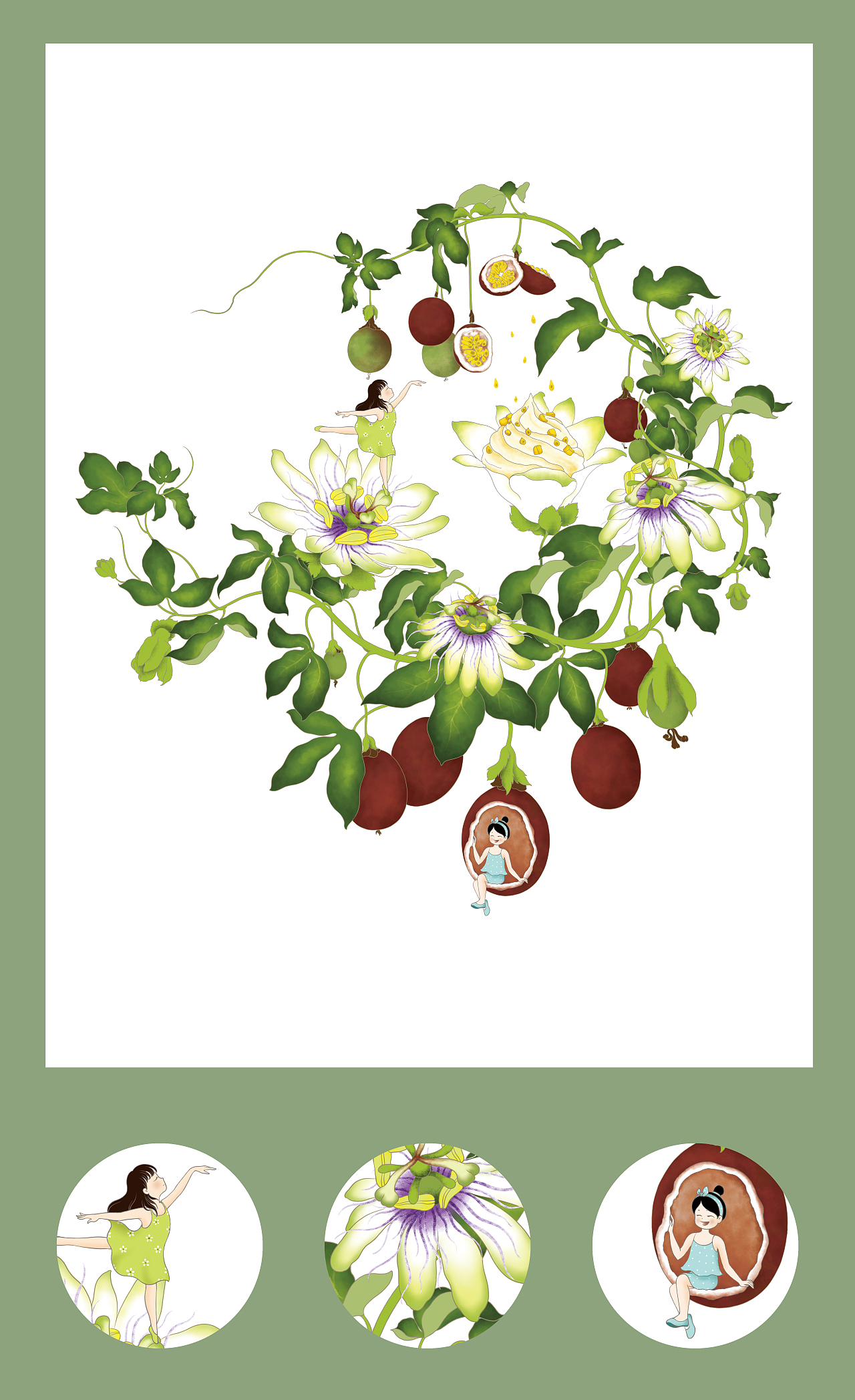 蓝城24节气之小镇之花（图ZMjMzNDI2MDUy） - 商业插画 - 站酷设计师黄的小茉原创素材 - 站酷ZCOOL