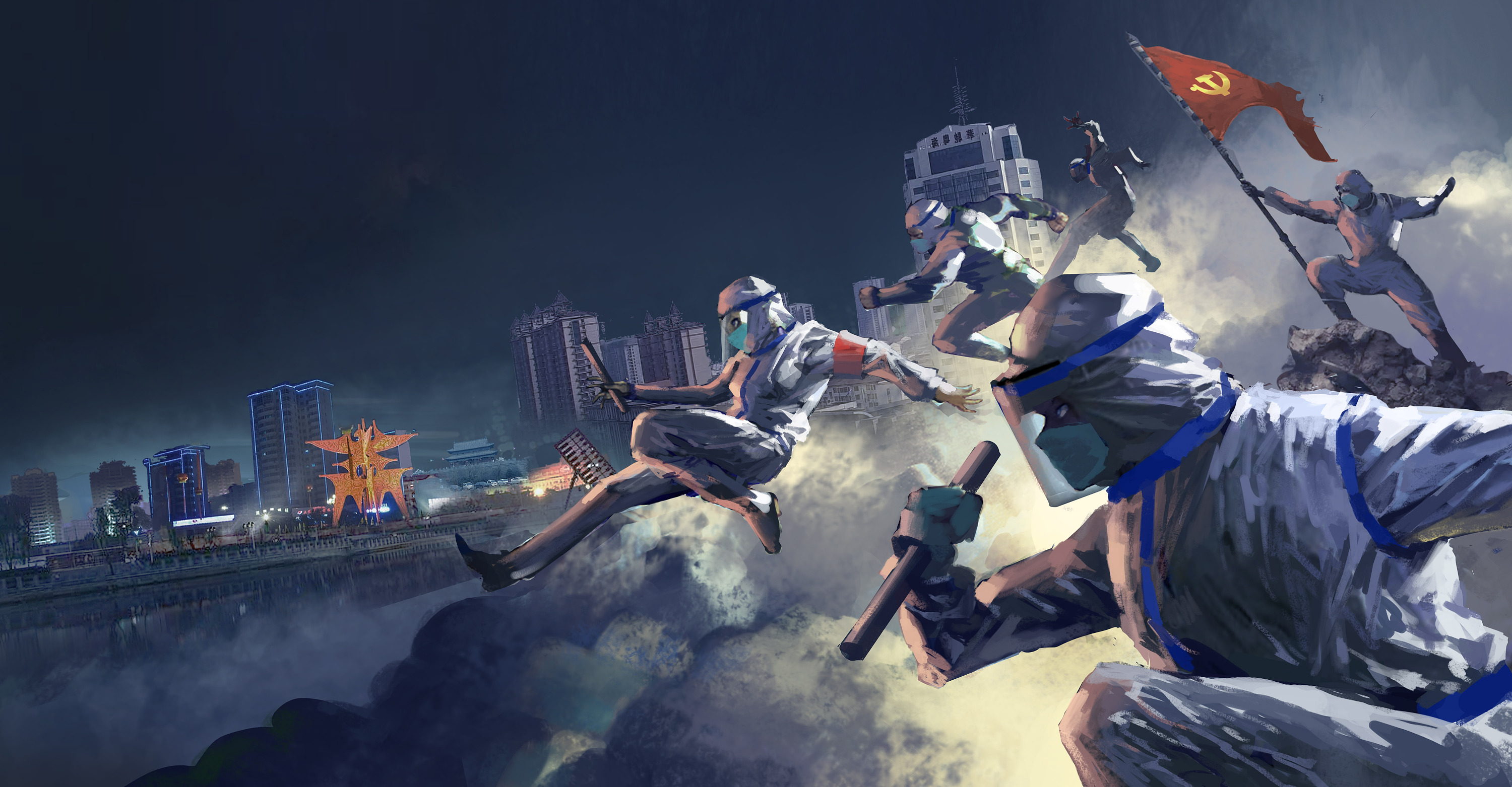 战疫2021-致敬城市英雄|插画|艺术插画|多边形cg动漫 - 原创作品