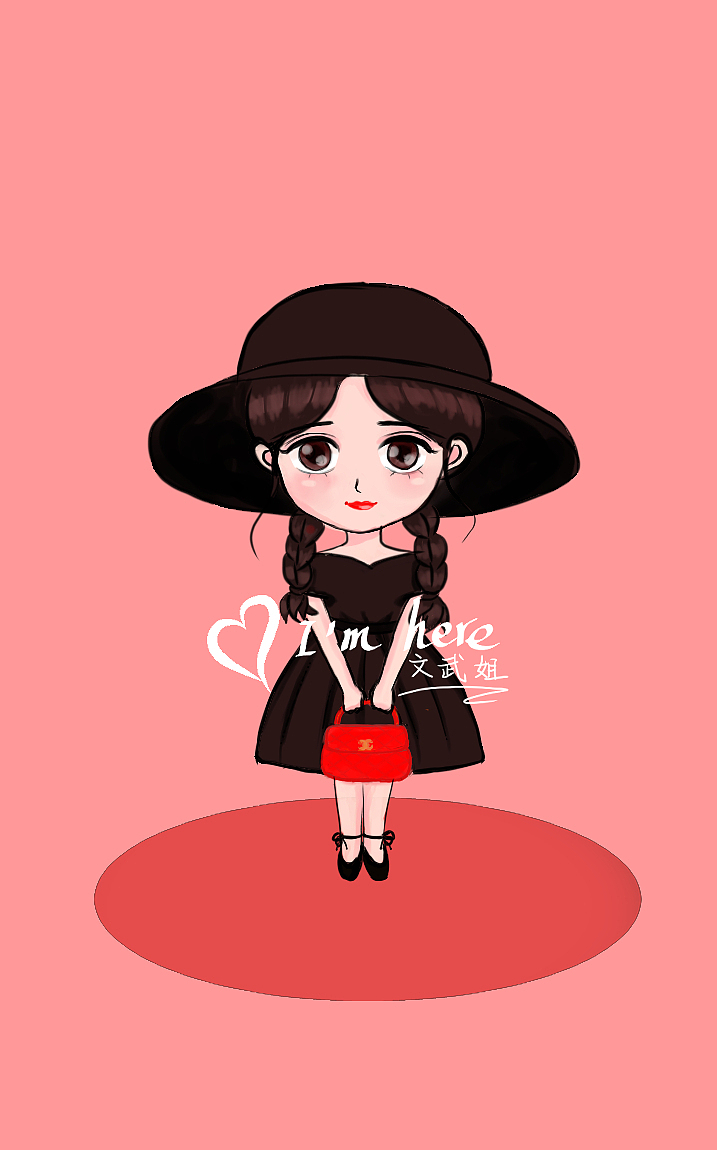 q版赫本小黑裙|动漫|单幅漫画|文武姐_原创作品-站酷(zcool)