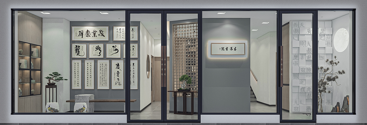 来仪书院（图ZMjkxOTQ4NTU2） - 商业空间设计 - 站酷设计师SCM设计原创素材 - 站酷ZCOOL