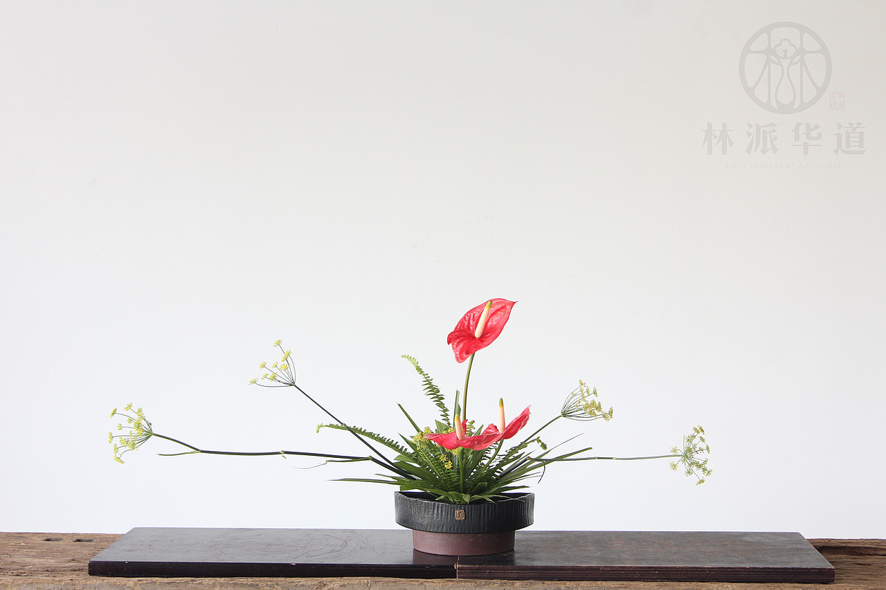 林派花道二段盛供 · 庄严式作品赏析（图ZOTU5NjA5NTI=） - 其他手工艺 - 站酷设计师中国林派花道原创素材 - 站酷ZCOOL