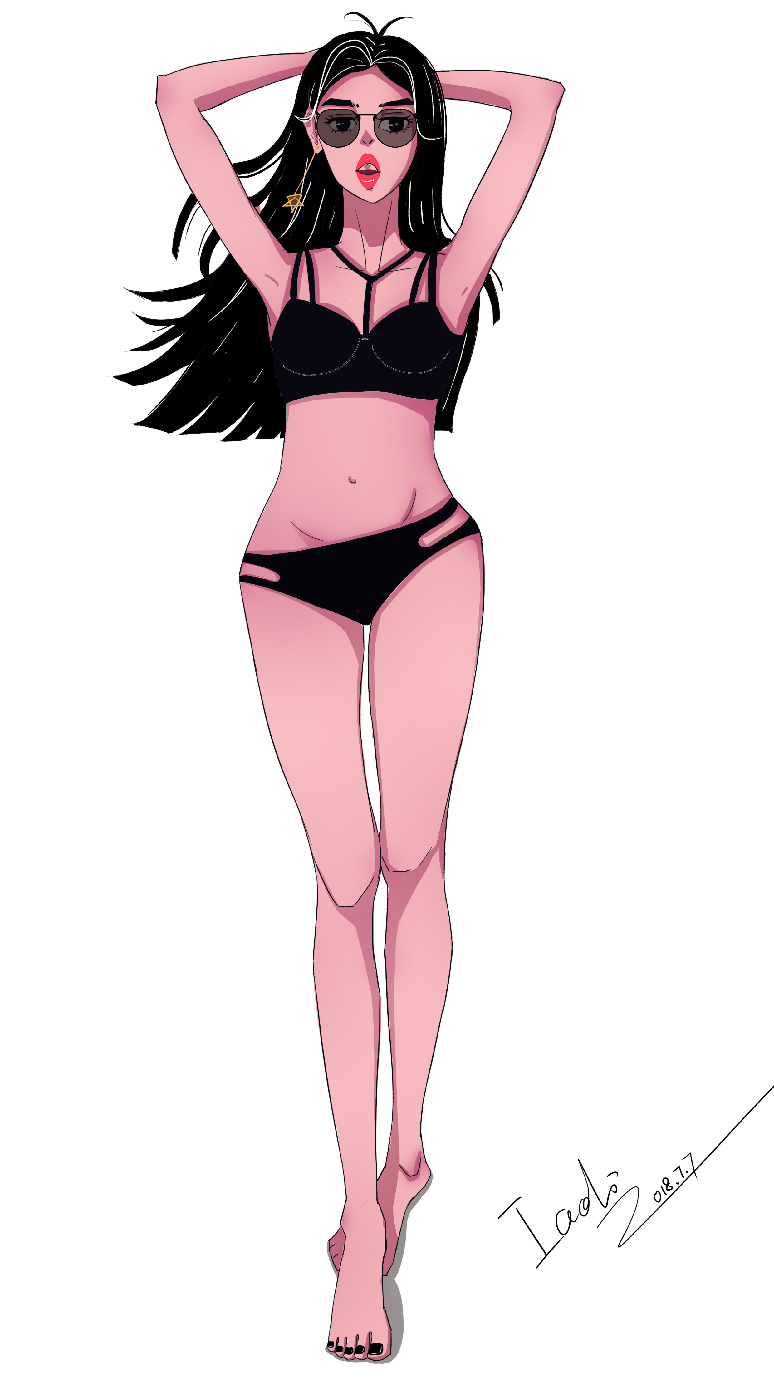 大长腿的练习|插画|涂鸦/潮流|黑丽子 - 原创作品 - 站酷 (zcool)