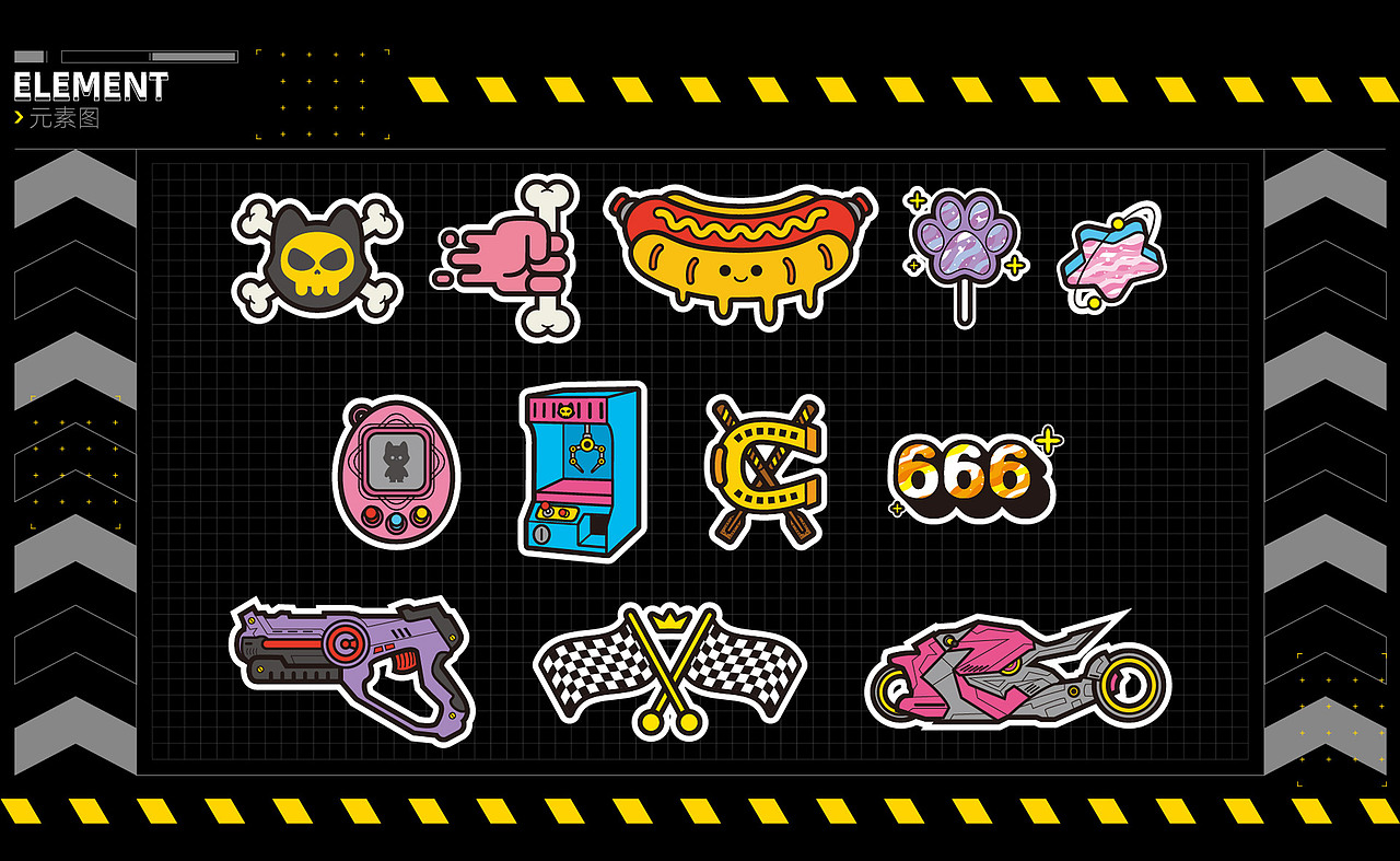 2020年哈士奇-LENA品牌IP卡通形象设计|综艺潮流排版