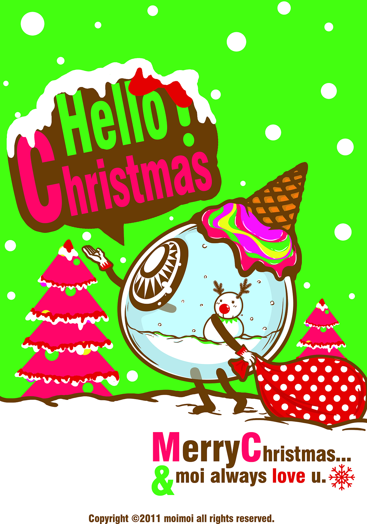 2011moi圣诞小卡——眼珠风雪球（大家都圣诞快乐哈~>3<)（图ZNDY0NDY4MA==） - 商业插画 - 站酷设计师moiiiiiiix原创素材 - 站酷ZCOOL
