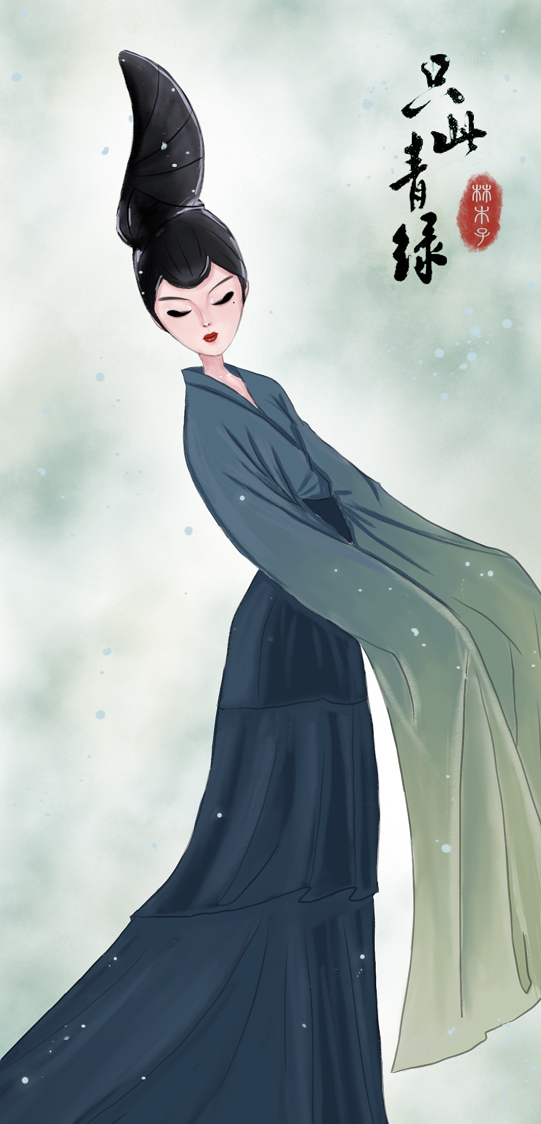 粘一下春晚的热度。。各个风格的青绿（图ZMjg3MDE2MjM2） - 艺术插画 - 站酷设计师林木子豆豆花原创素材 - 站酷ZCOOL