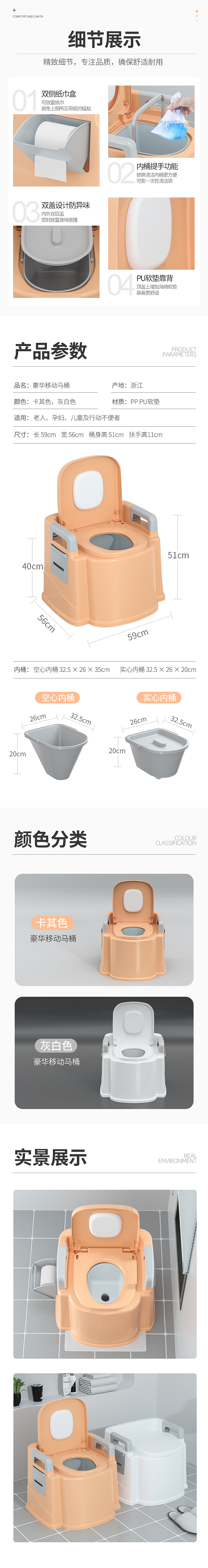 老人孕妇移动马桶，c4d建模渲染详情+主图！（图ZMTk5MzgxMTky） - 电商 - 站酷设计师在下水寒原创素材 - 站酷ZCOOL