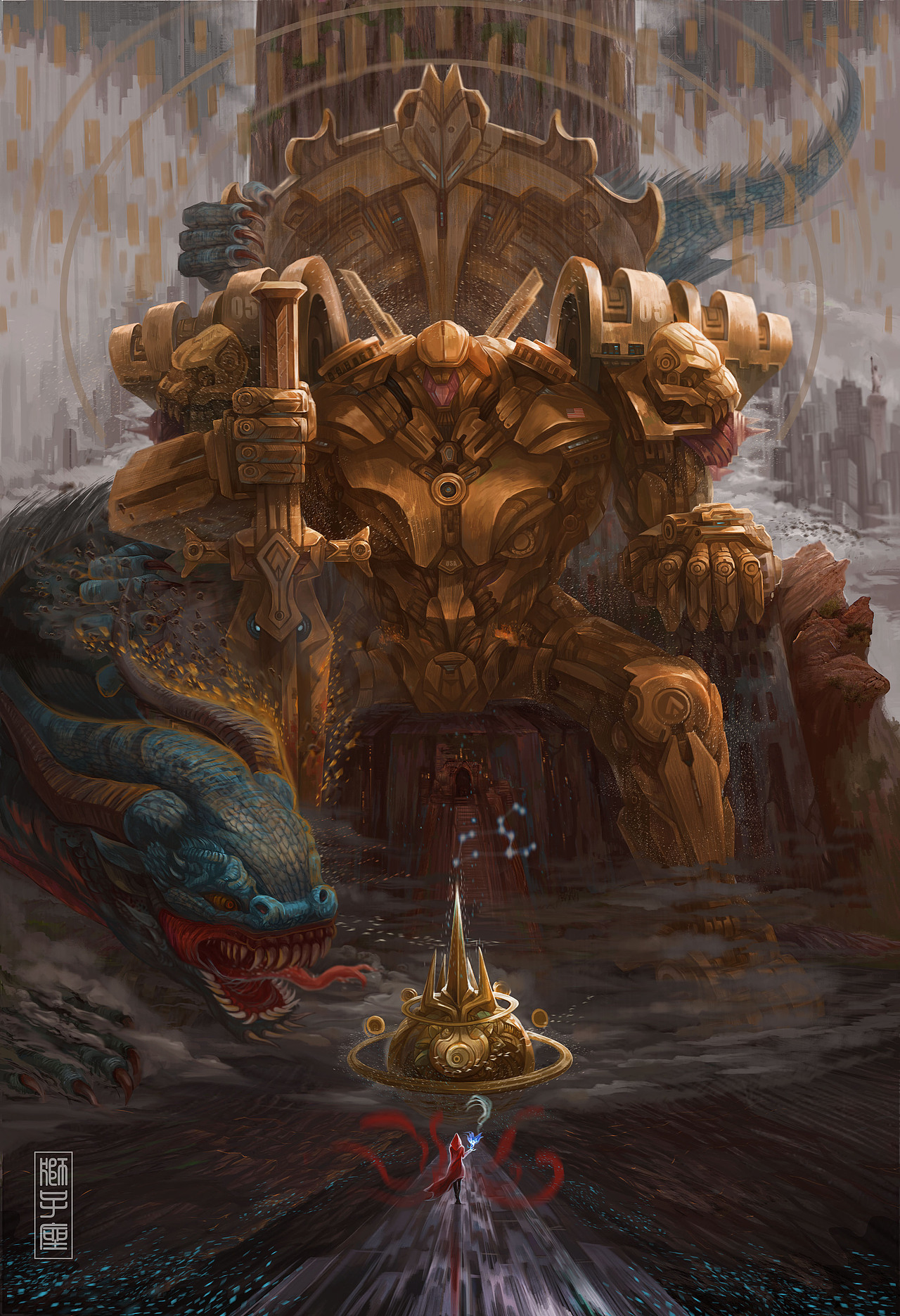 以巨型机甲为原型的"十二星座战",代表着不同的性格和国家.