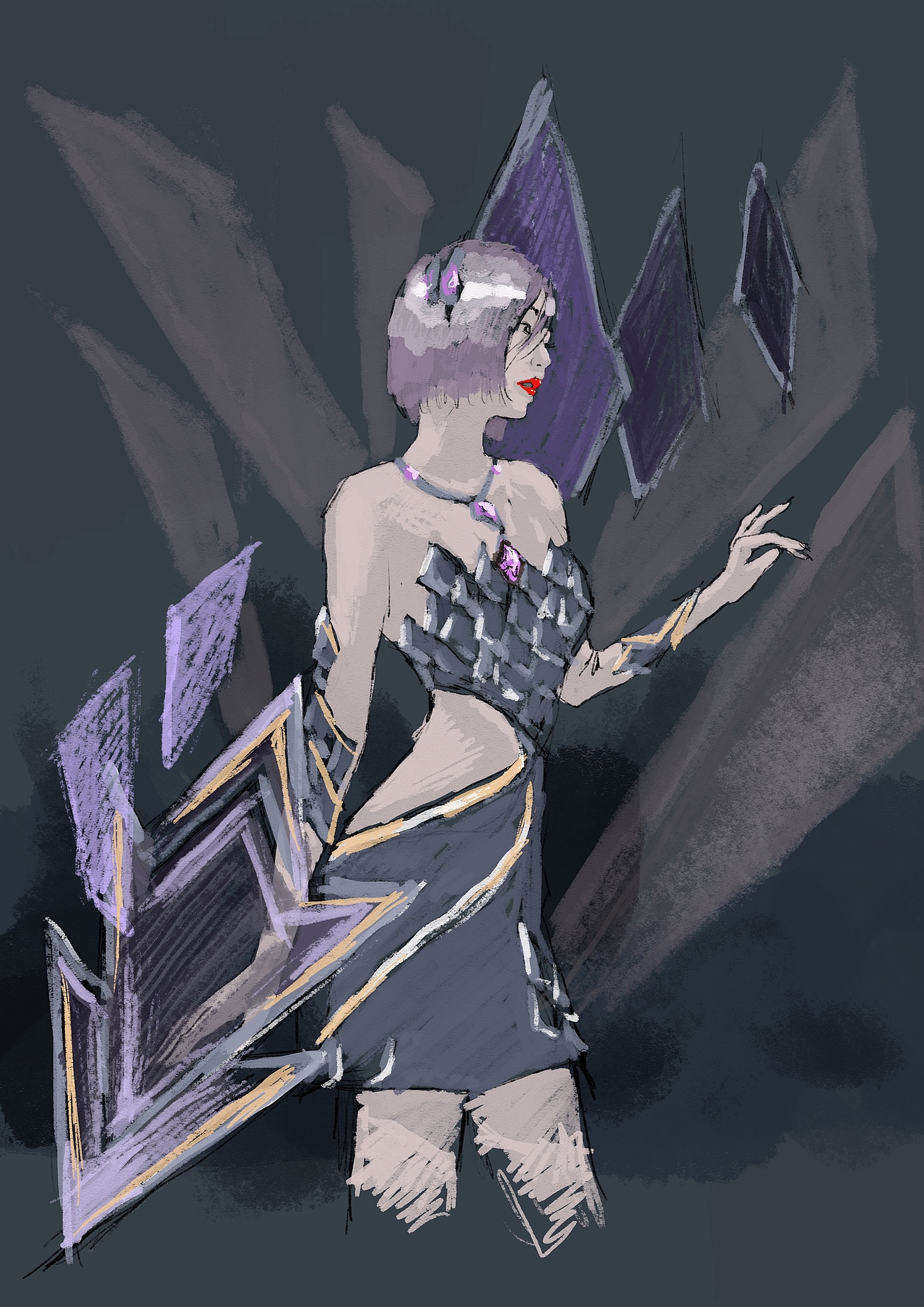 手绘 王者荣耀 镜 新皮肤