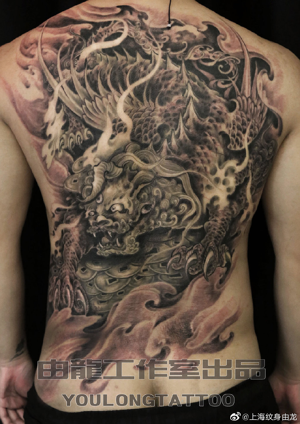 由龙作品貔貅纹身手稿图案设计