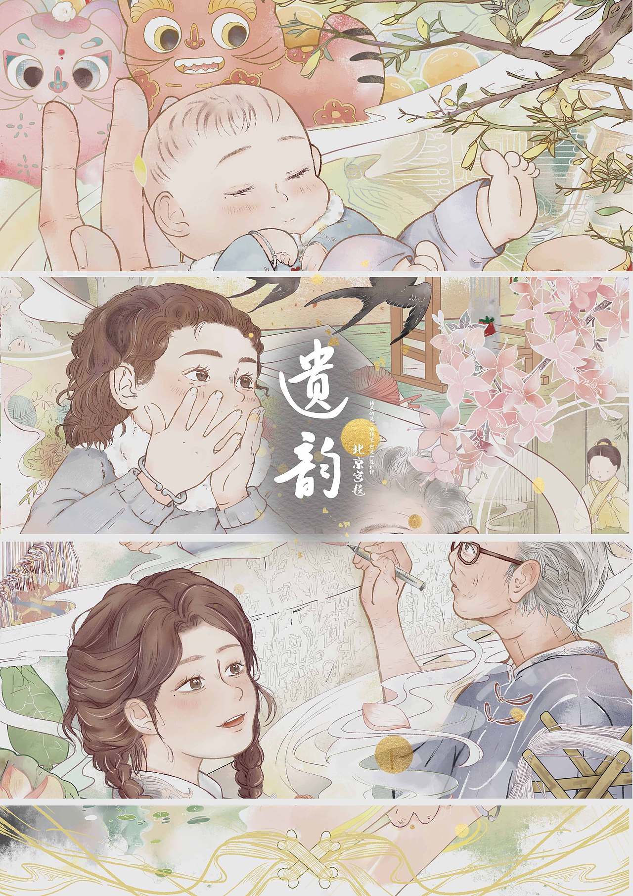 “遺韻”—北京宮毯 傳承性故事插畫（圖ZMjY0MzM3Njgw） - 創(chuàng)作習(xí)作 - 站酷設(shè)計(jì)師姜姜Y原創(chuàng)素材 - 站酷ZCOOL