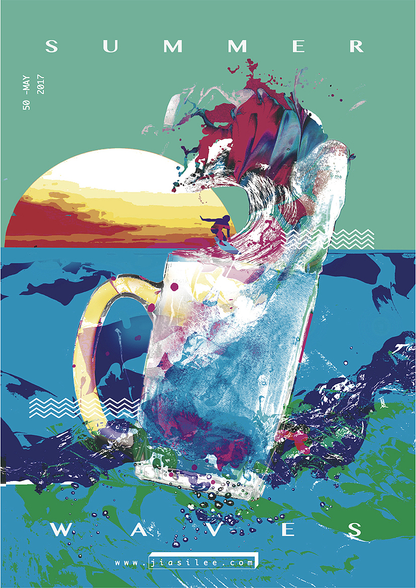 立夏－夏日主题海报（图ZNzg0OTgyOTY=） - 新锐潮流插画 - 站酷设计师李鼓夏JiasiLee原创素材 - 站酷ZCOOL