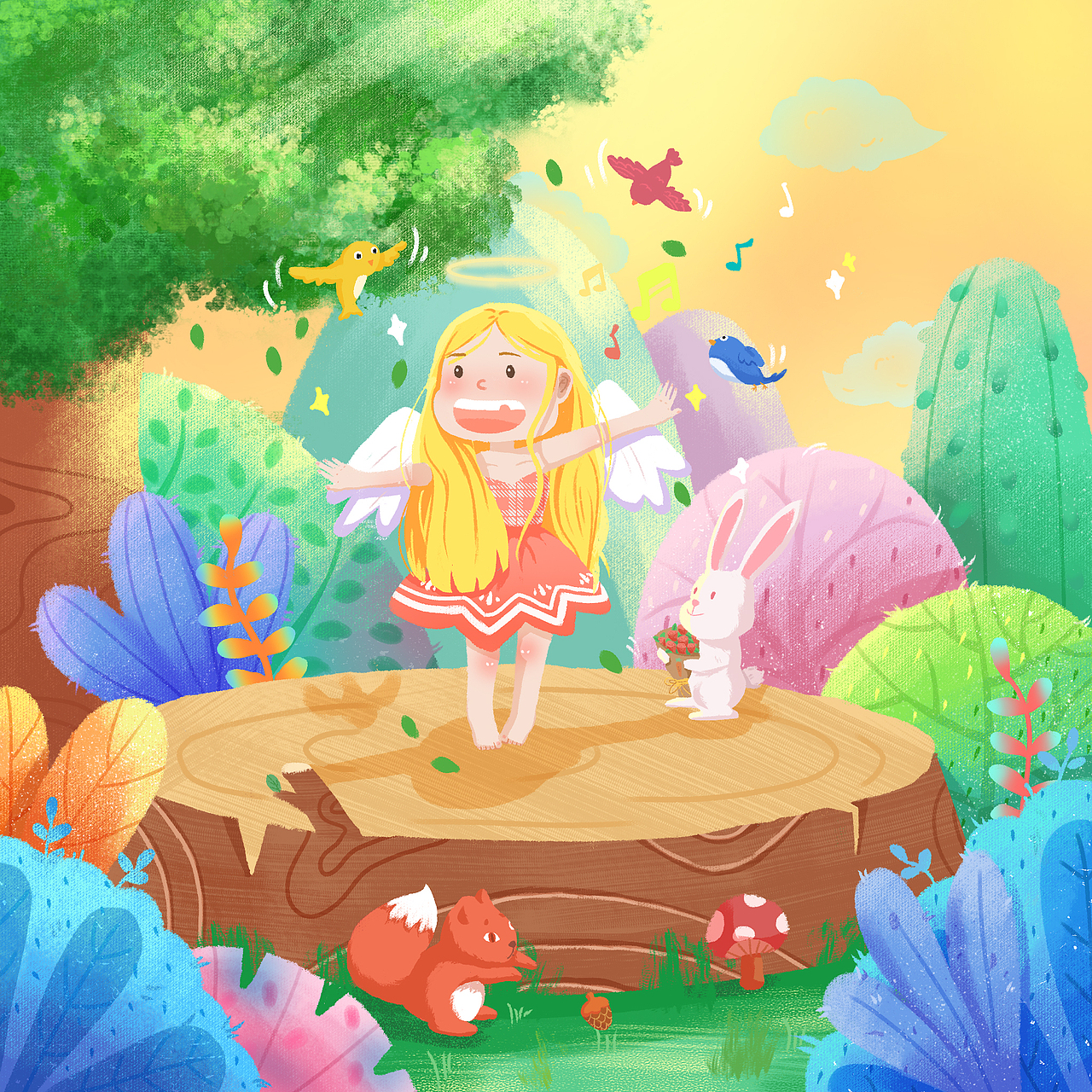 中场景练习（图ZMjY4NDUyOTQ4） - 儿童插画 - 站酷设计师Cupid冷冷原创素材 - 站酷ZCOOL