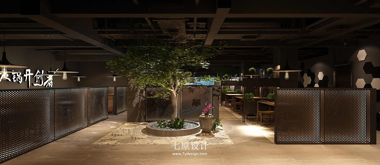 潮辣火锅_火锅店设计_七原设计（图ZMTc2ODAyOTIw） - 家装设计 - 站酷设计师七原设计原创素材 - 站酷ZCOOL