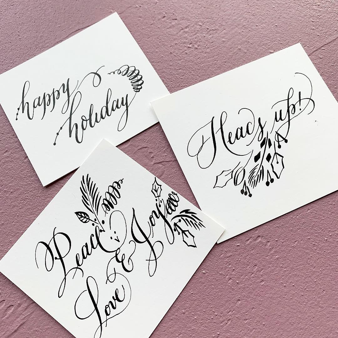 最近写的英文书法圆体字