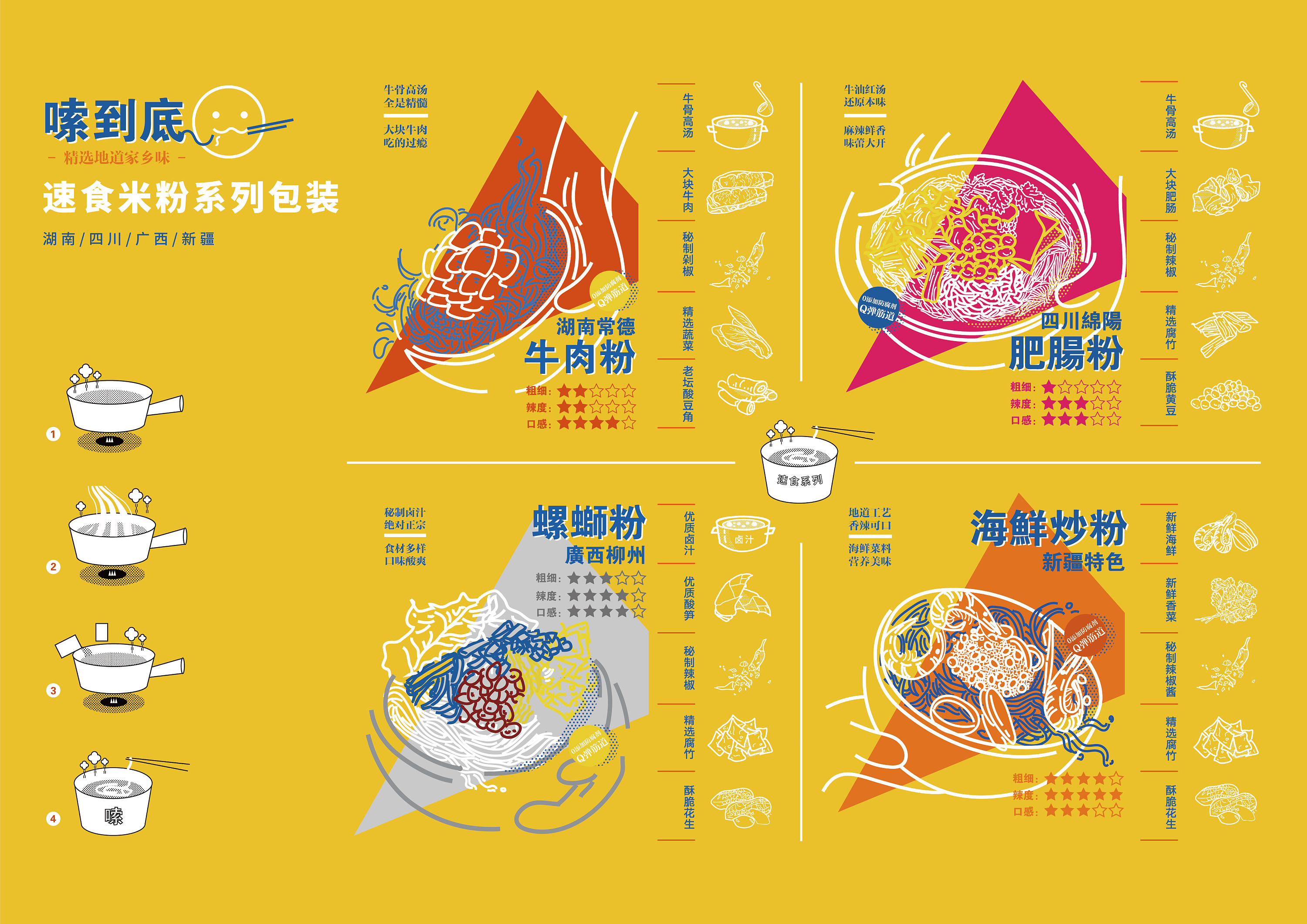 "嗦到底"品牌速食米粉包装设计