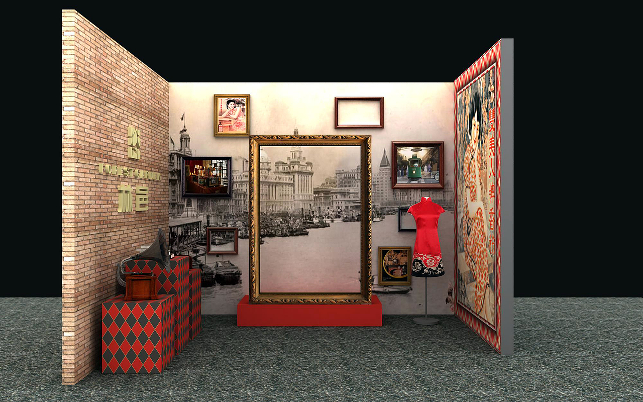 三维《老上海》展会展览设计（图ZNDMzNDcwODQ=） - 展陈设计 - 站酷设计师唐未未933原创素材 - 站酷ZCOOL