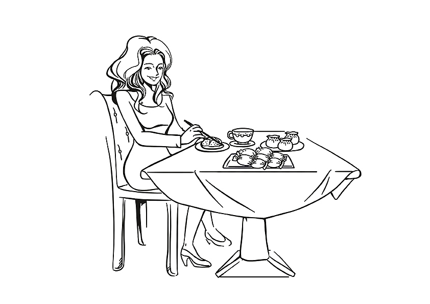 简笔漫画餐饮店插画（图ZNTc0MTg1MjA=） - 商业插画 - 站酷设计师圆蛋水彩绘原创素材 - 站酷ZCOOL