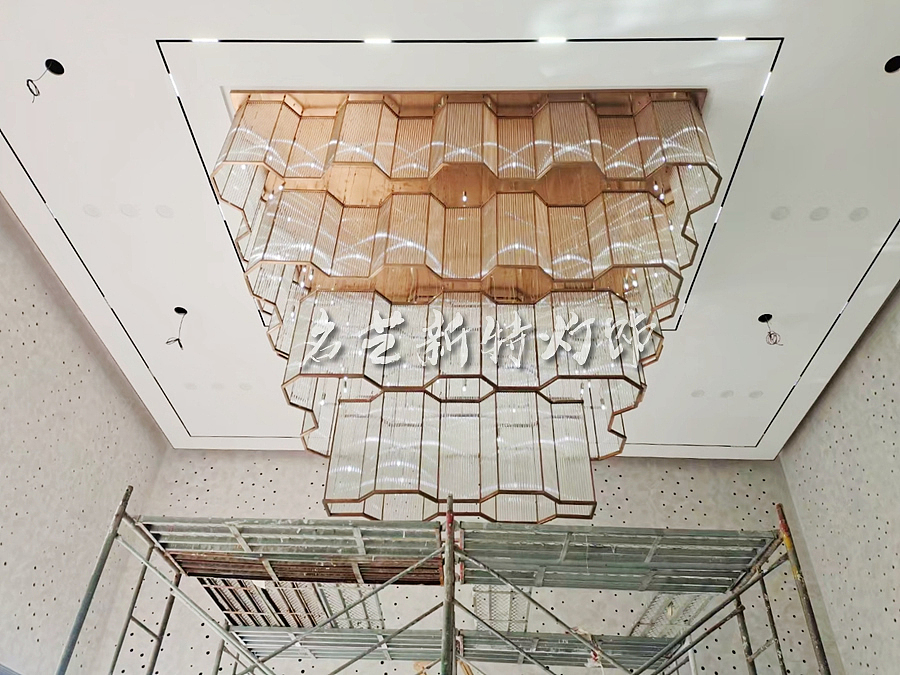 宴会厅新中式吊灯定制（图ZMjc4MjA1MDE2） - 酒店餐饮设计 - 站酷设计师明古灯饰定制图库原创素材 - 站酷ZCOOL