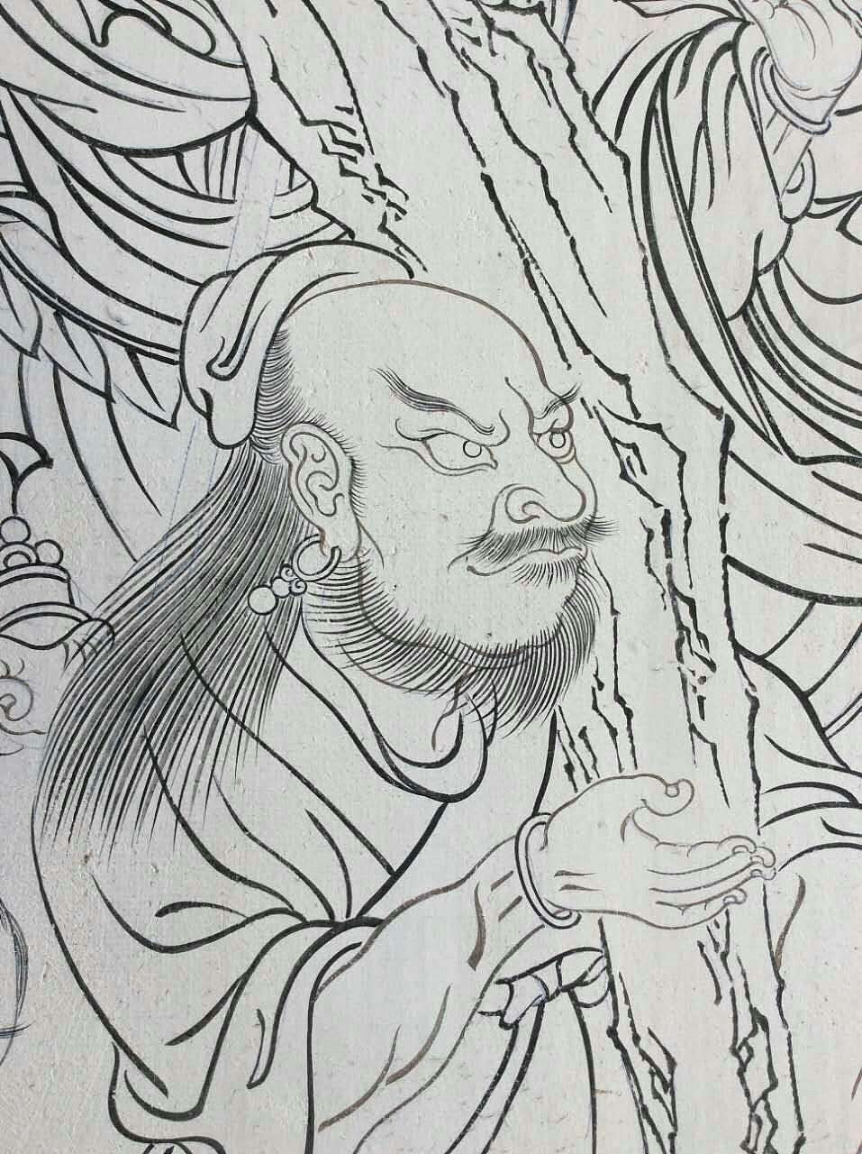 山西高平炎帝陵炎帝大殿主体泥墙传统壁画二（图ZNzIxNTgzMDQ=） - 绘画 - 站酷设计师大光明王原创素材 - 站酷ZCOOL
