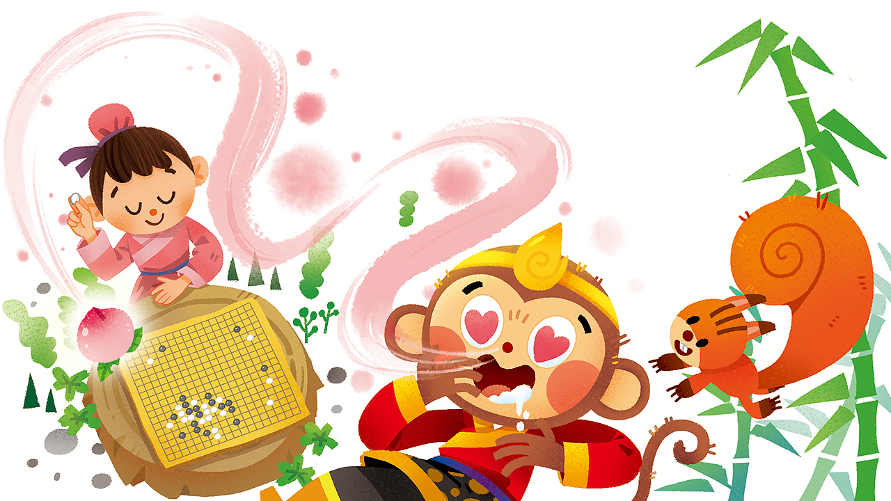围棋app绘本故事（图ZMTYxNTUzNDE2） - 儿童插画 - 站酷设计师布尔玛插画原创素材 - 站酷ZCOOL