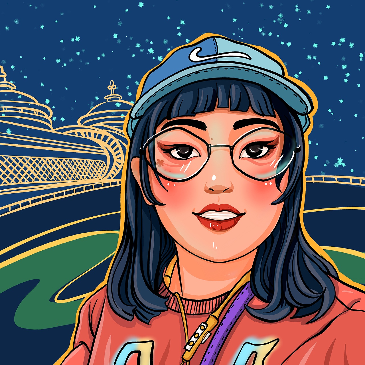 自畫像插畫（圖ZMjYxNTUyMDA0） - 商業(yè)插畫 - 站酷設(shè)計(jì)師美麗又可愛的媛媛原創(chuàng)素材 - 站酷ZCOOL