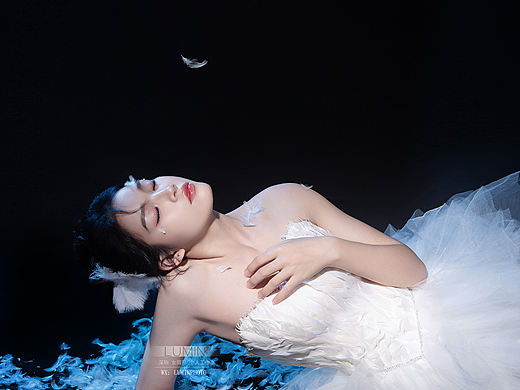 深圳LUMIN写真 白色羽毛裙 梦幻 唯美 白月光