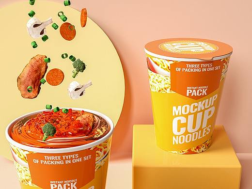 速食泡面详情页，三维建模辣辣小众口味