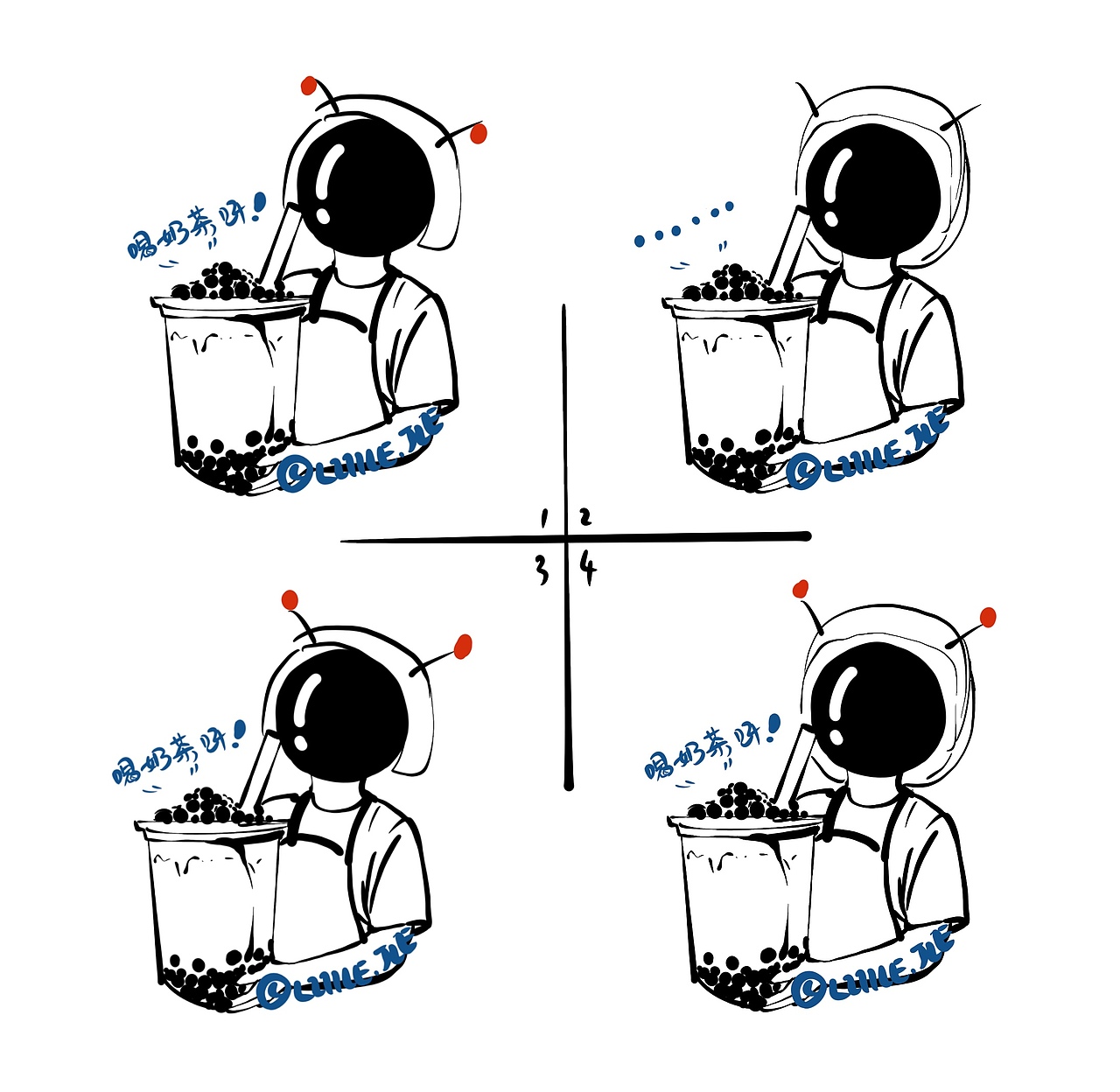 小四格格 漫畫《喝么》（圖ZMTg5MDc3NDEy） - 短篇/格漫 - 站酷設(shè)計(jì)師LITTLEJIE笑笑原創(chuàng)素材 - 站酷ZCOOL