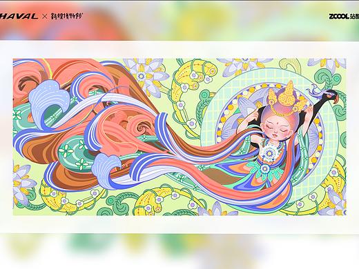 敦煌冥想小化生（個(gè)人主頁(yè)-ZNTgyODQ0NjQ=） - 圖案 - 站酷設(shè)計(jì)師銀河愛(ài)夢(mèng)原創(chuàng)素材 - 站酷ZCOOL