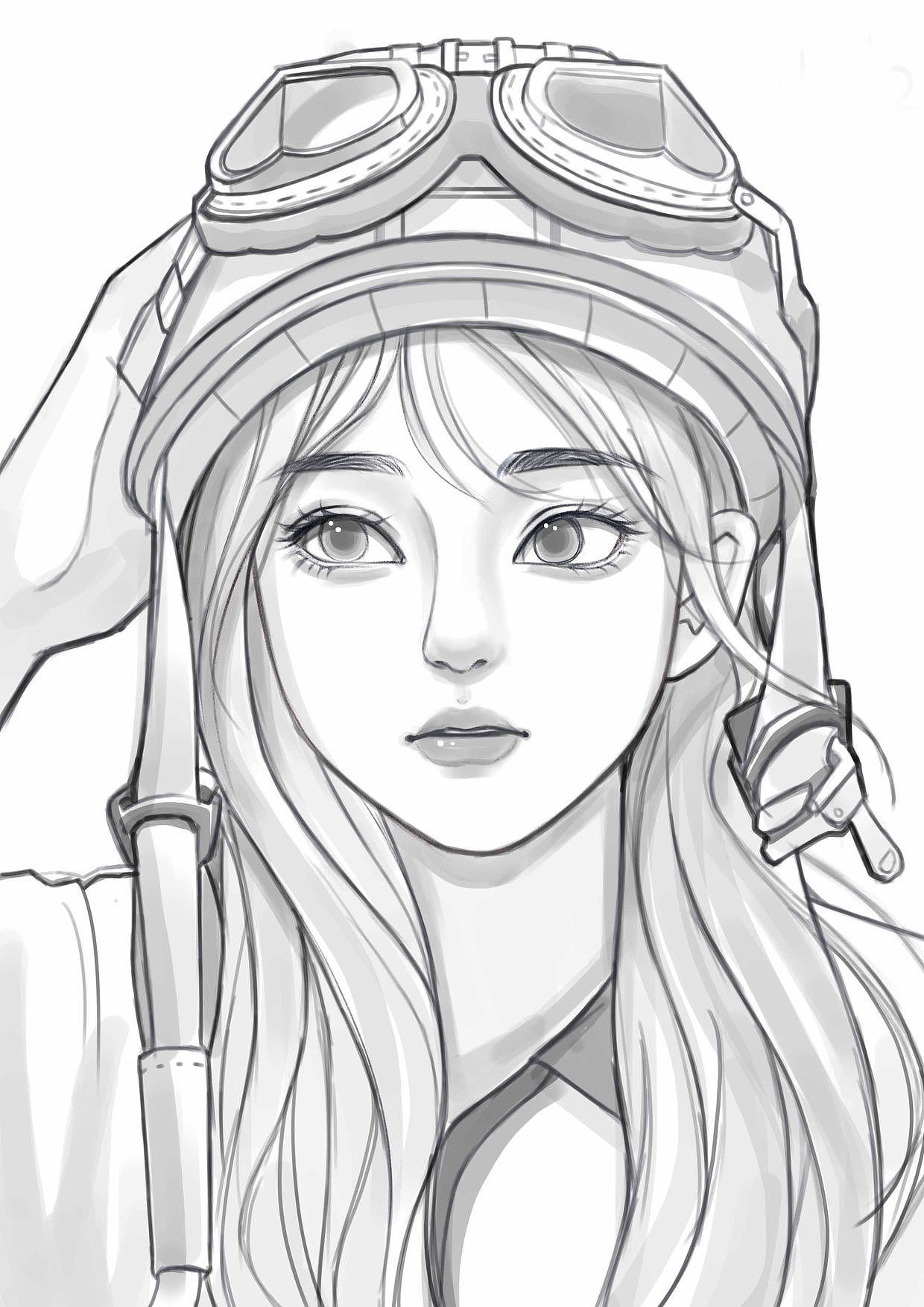 人物头像线稿（图ZMzMxNjQ2MzU2） - 创作习作 - 站酷设计师画画的笑云原创素材 - 站酷ZCOOL