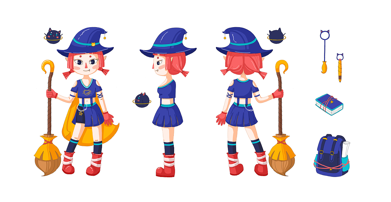 角色三视图和配件