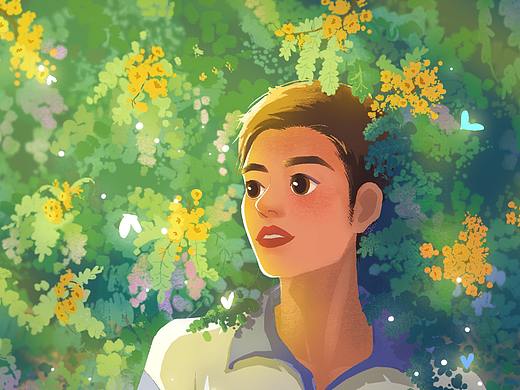 花与少年（个人主页-ZNTE4NjA1NDA=） - 创作习作 - 站酷设计师爱吃甜甜圈的小熊原创素材 - 站酷ZCOOL